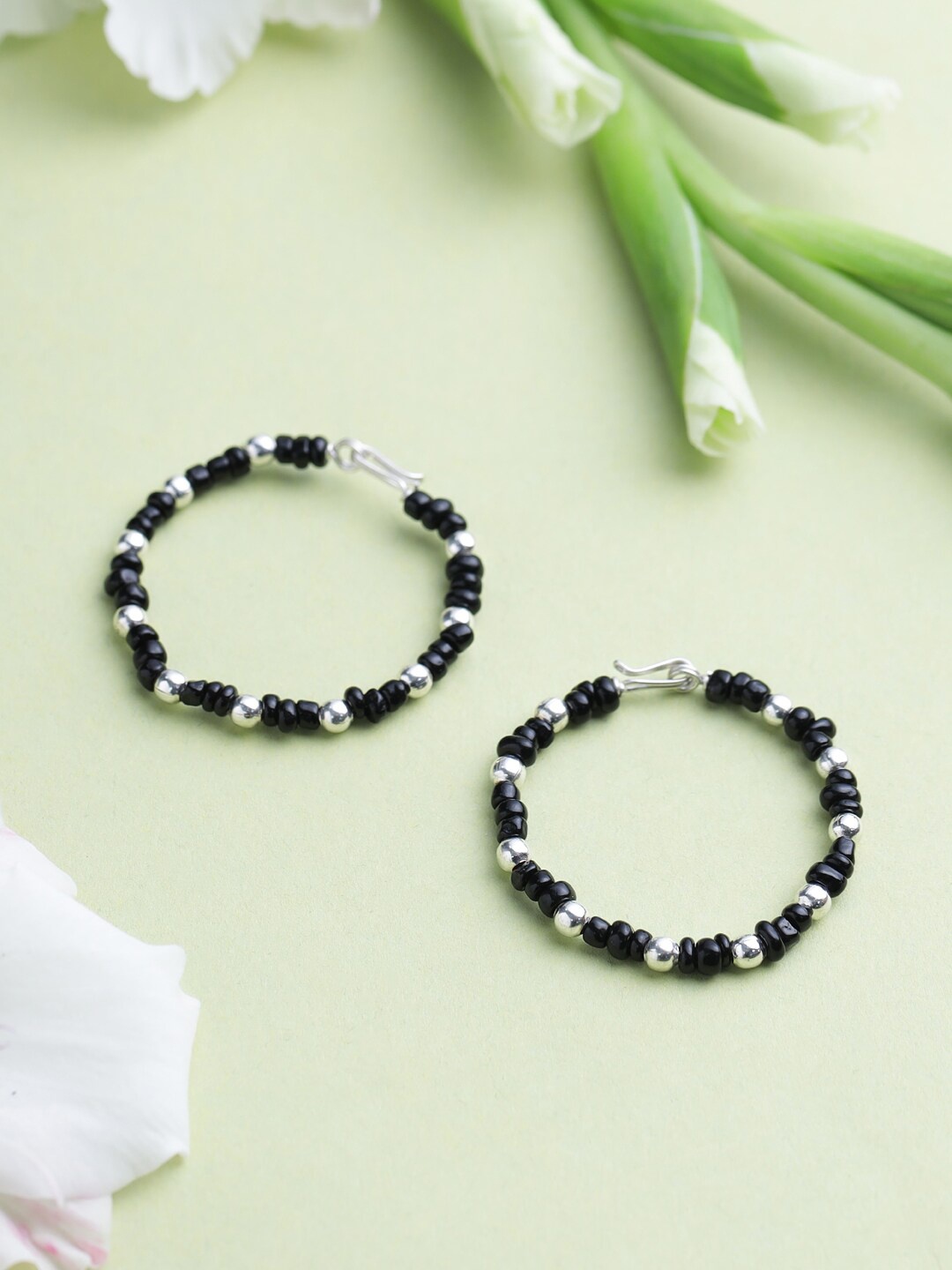 

VIRAASI Kids Pack Of 2 Brass Link Bracelet, Black