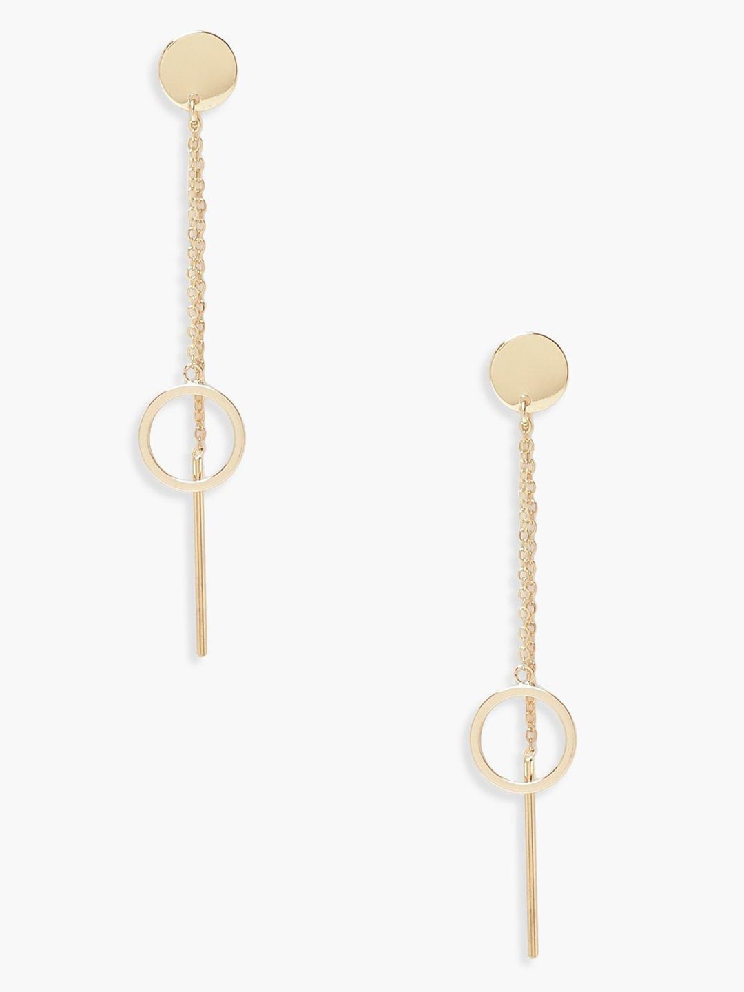 

Boohoo Women Contemporary Drop Earrings, Gold