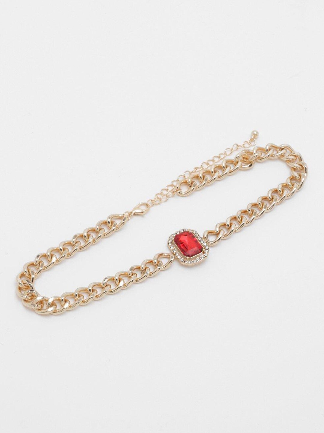 

Boohoo Women Stones Studded Statement Choker Necklace, Gold