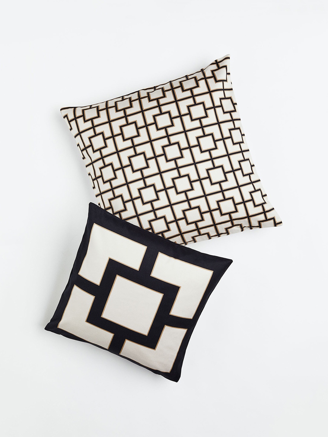 

H&M Black & Beige-Colored 2-Pack Satin Cushion Covers