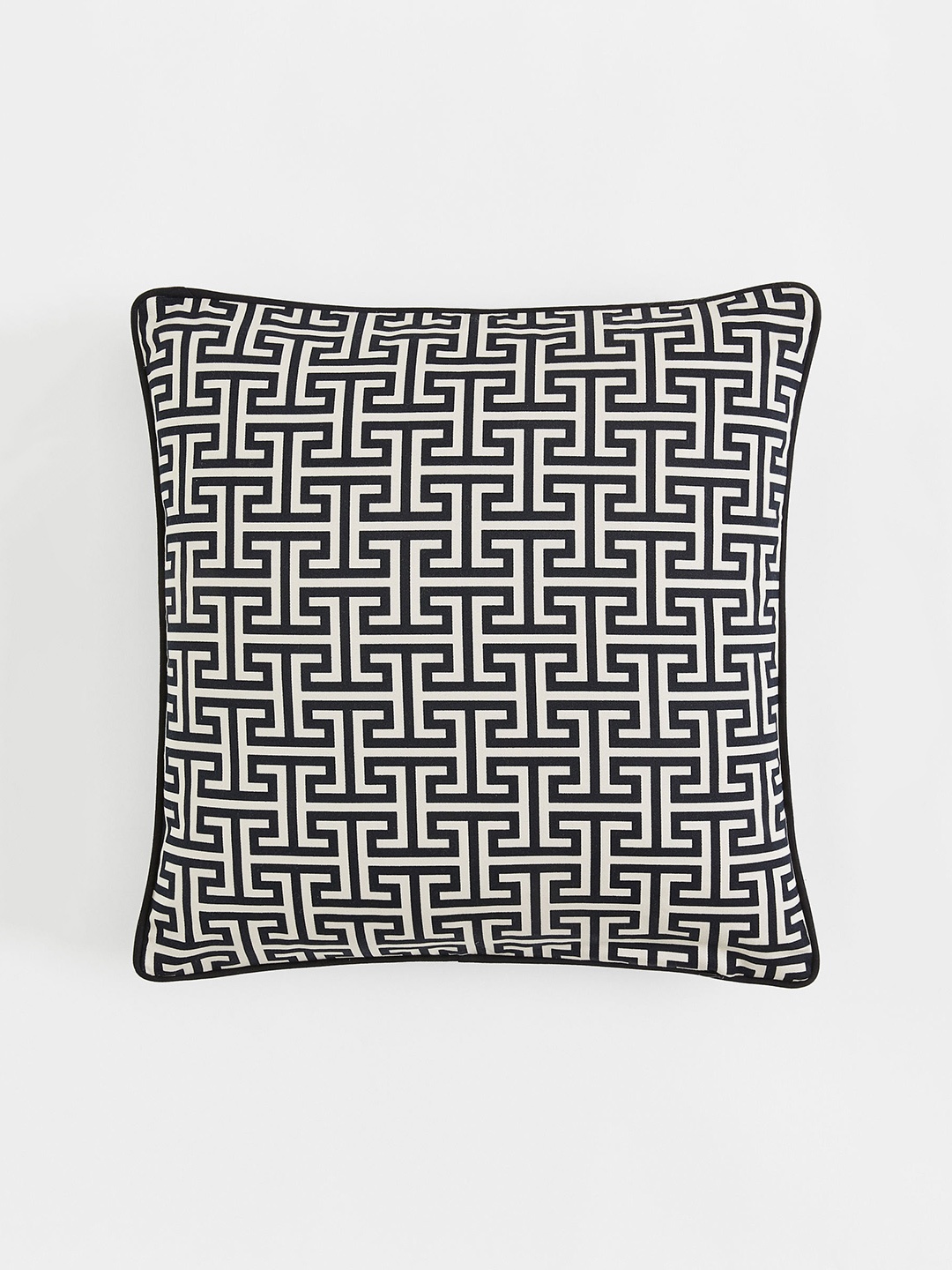 

H&M Black Patterned Pure Cotton Cushion Cover