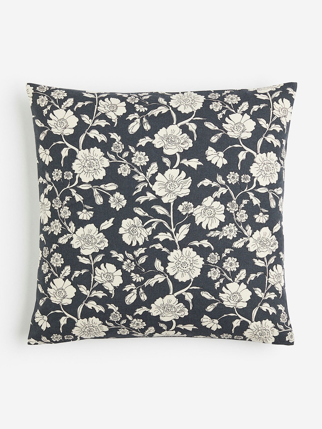 

H&M Grey & Beige Floral Pure Cotton Cushion Cover