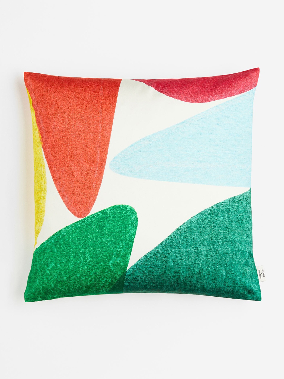 

H&M White & Orange-Colored Satin Cushion Cover