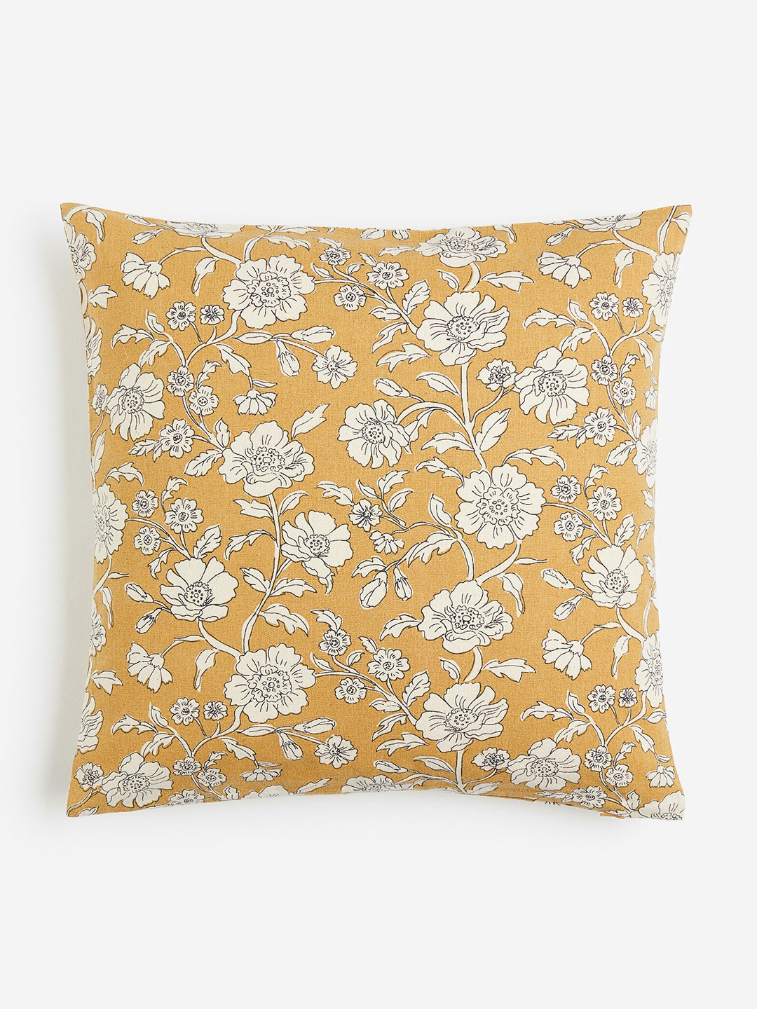 

H&M Yellow Floral Pure Cotton Cushion Cover