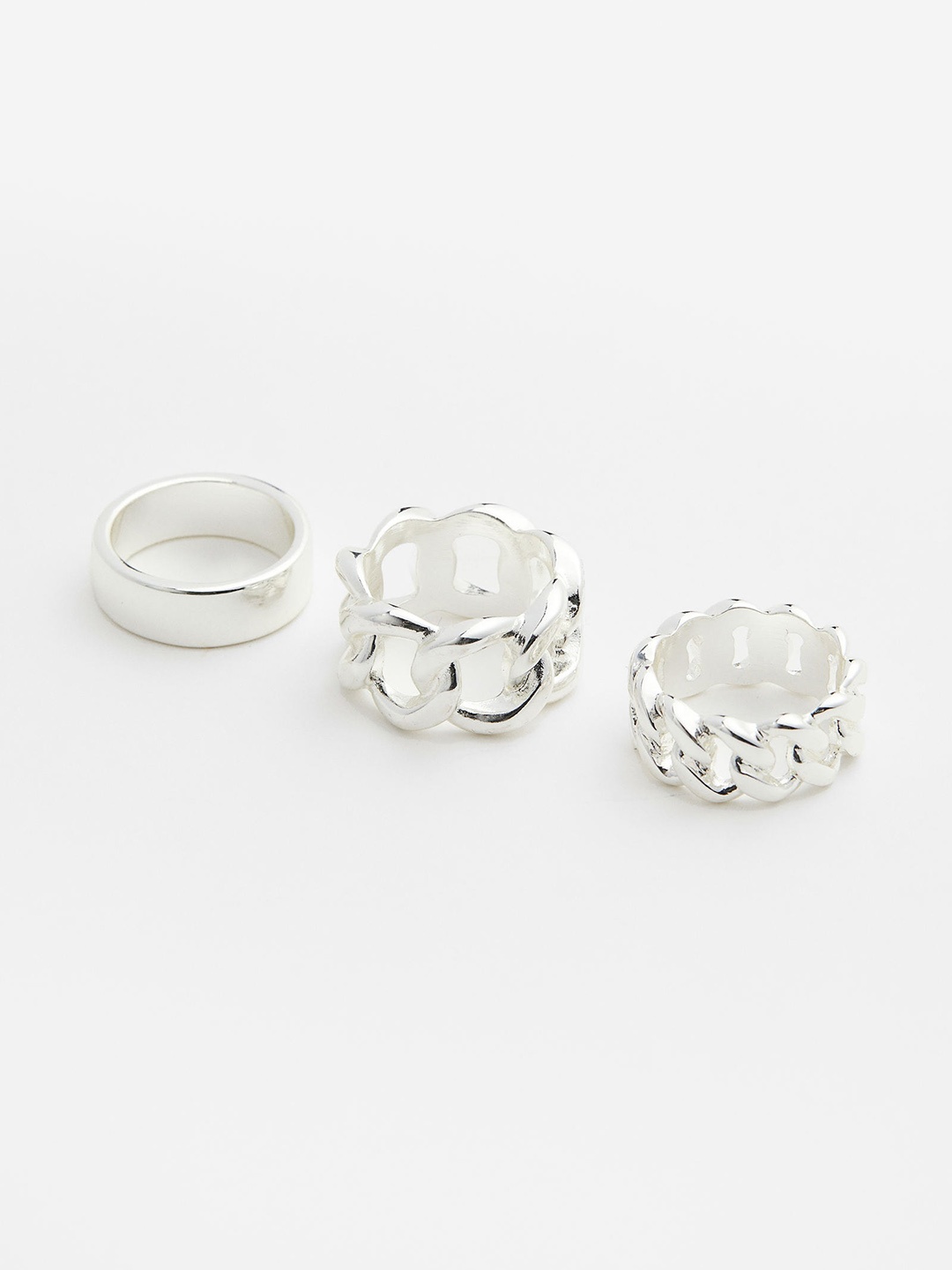 

H&M Men 3-Pack Rings, Silver