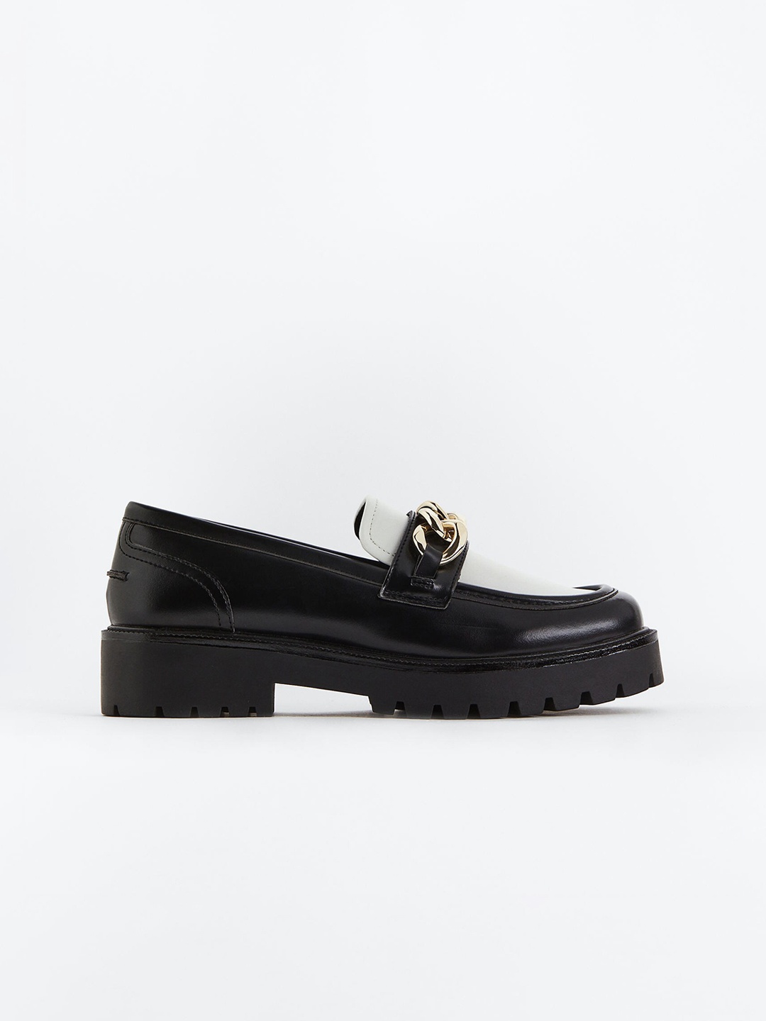 

H&M Women Chain-Detail Loafers, Black