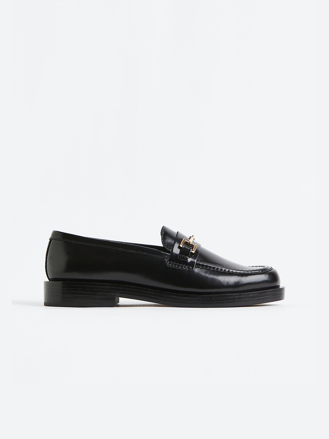 

H&M Women Leather loafers, Black