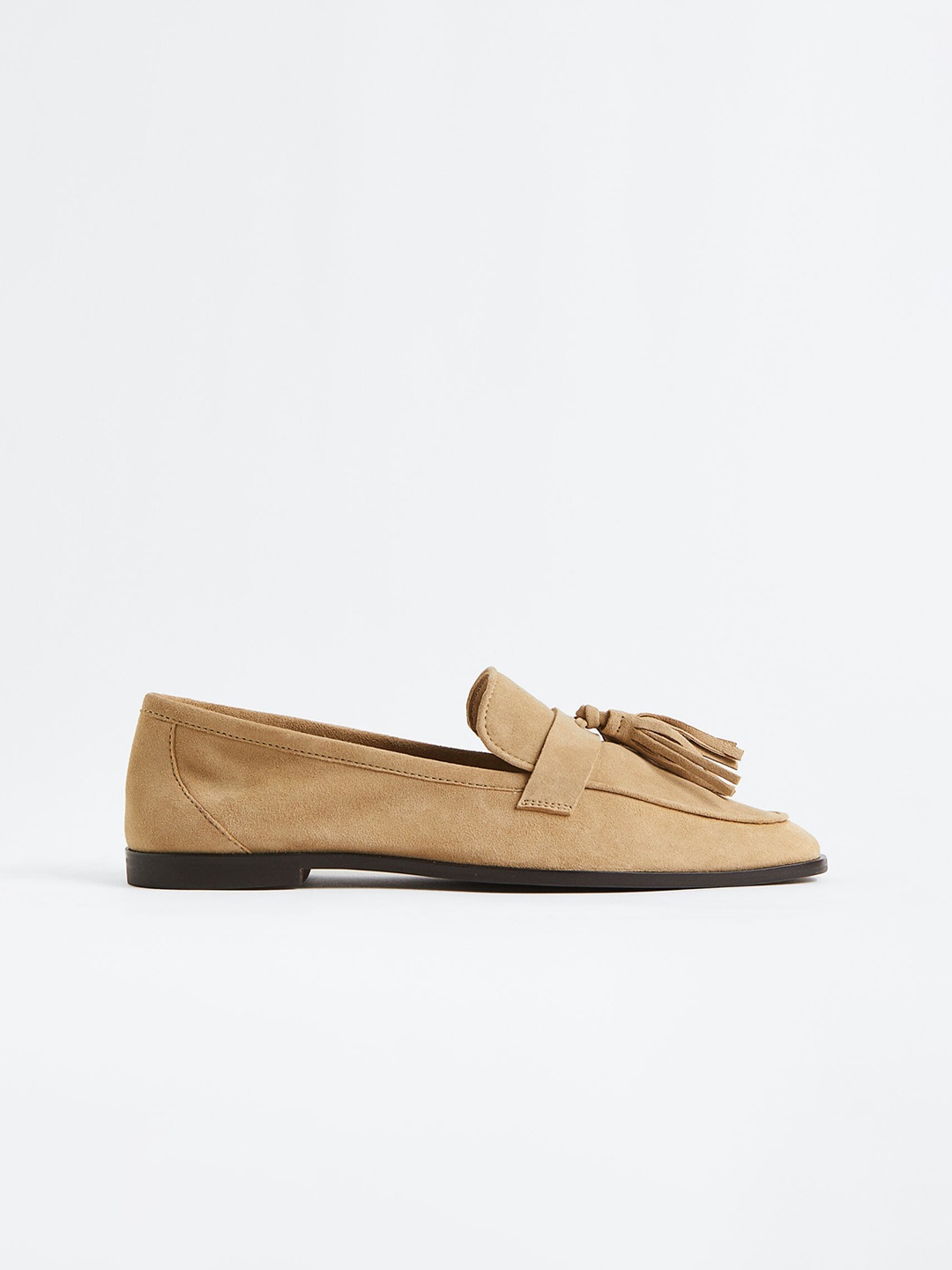 

H&M Women Tasselled Suede Loafers, Beige