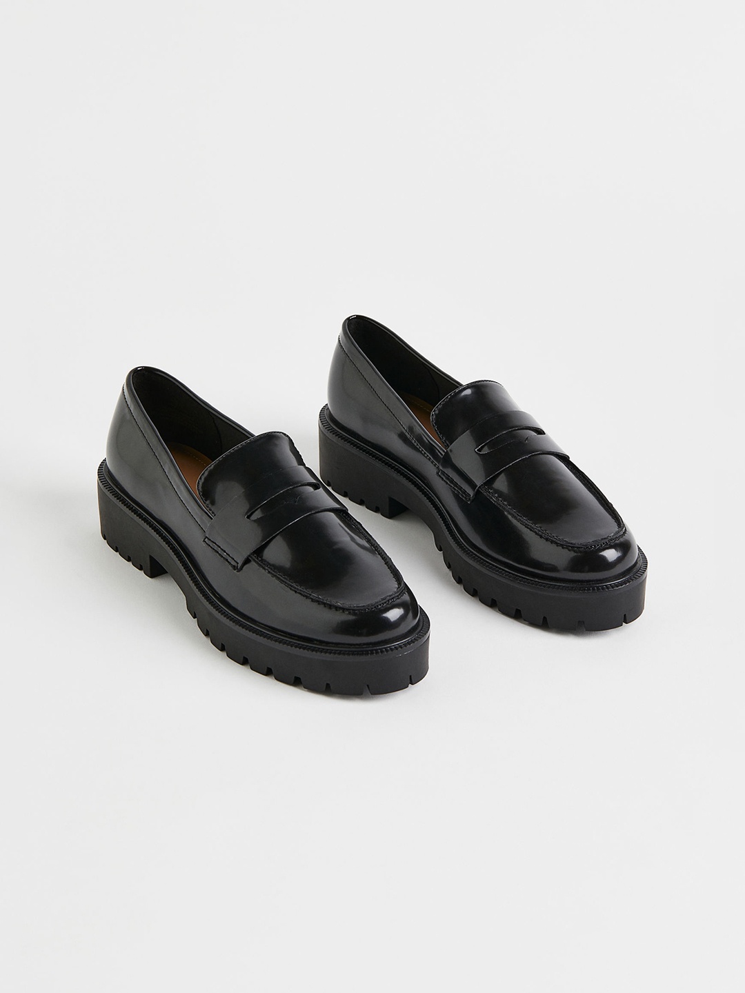 

H&M Women Chunky Buckle-Detail Loafers, Black