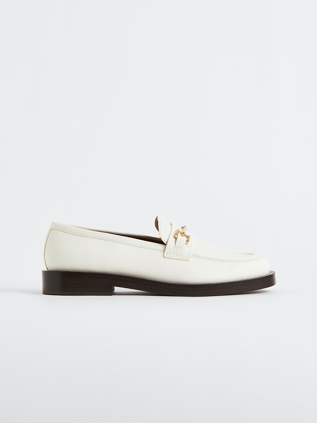 

H&M Women Leather loafers, White