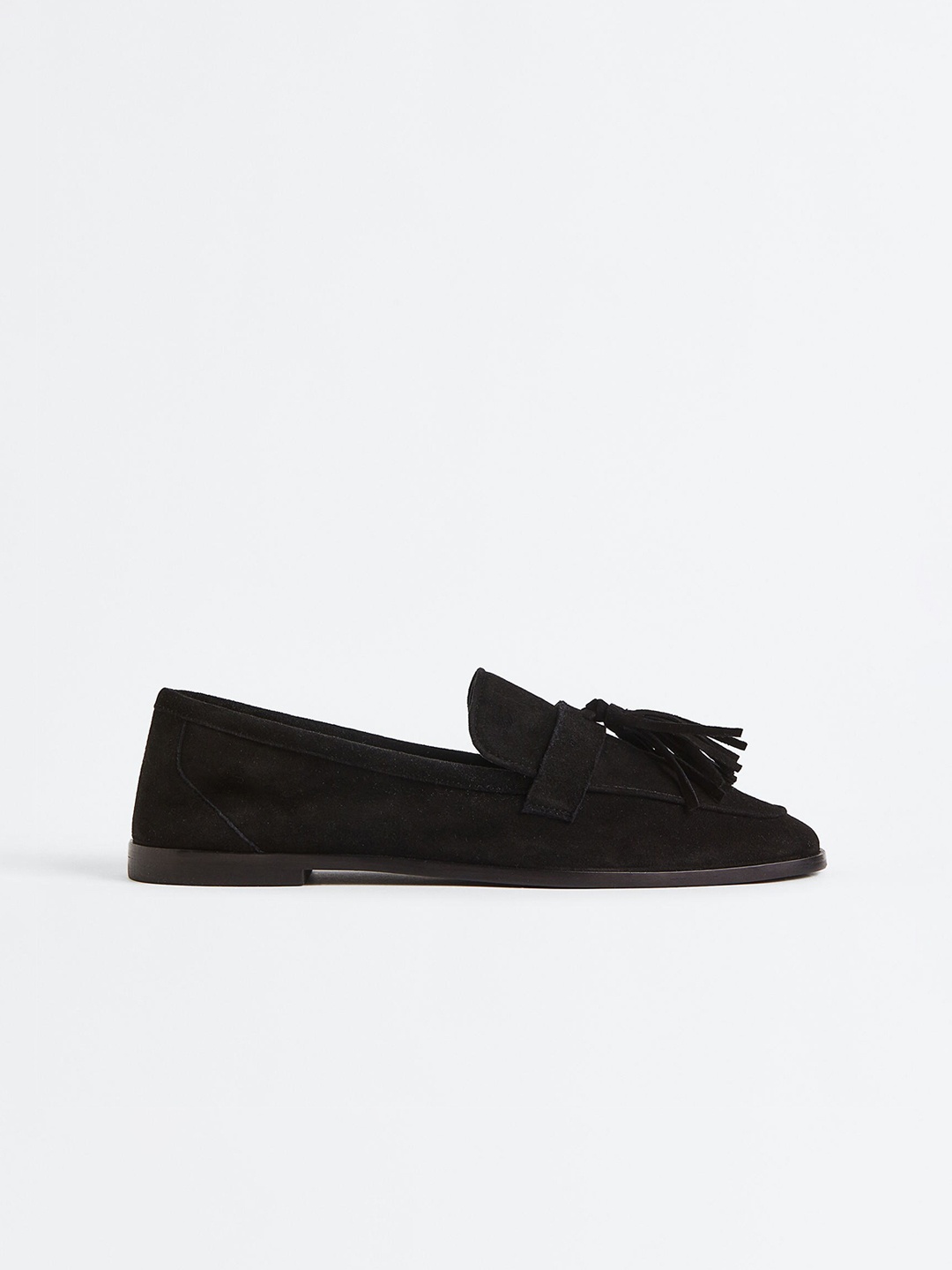 

H&M Women Tasselled Suede Loafers, Black