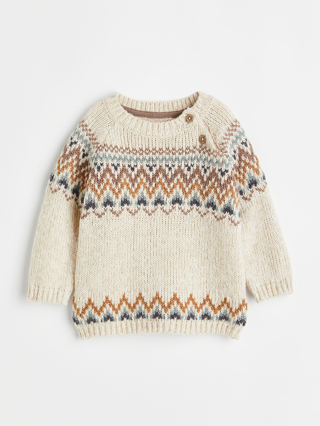 

H&M Boys Jacquard-Knit Jumper, Off white