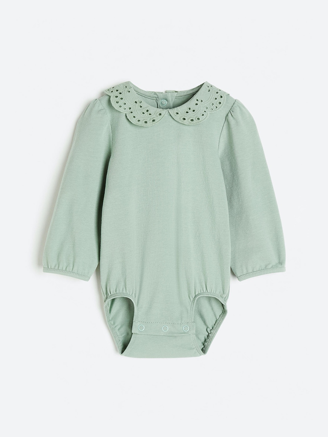 

H&M Girls Collared Bodysuit, Green