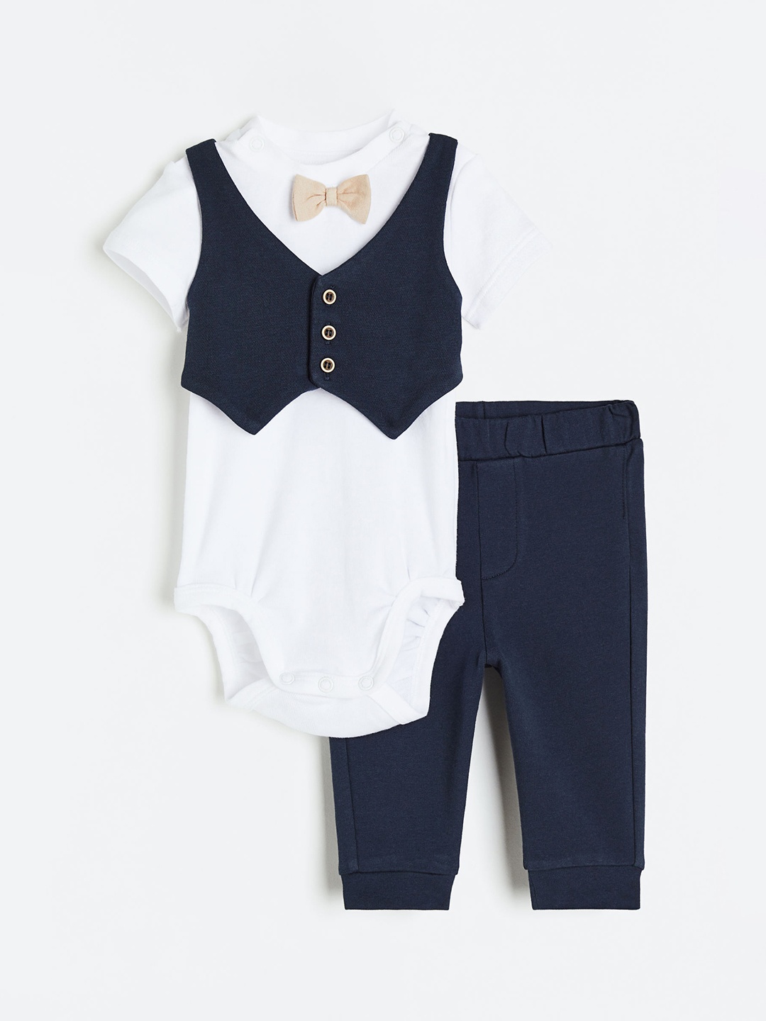 

H&M Boys 2-Piece Cotton Set, White
