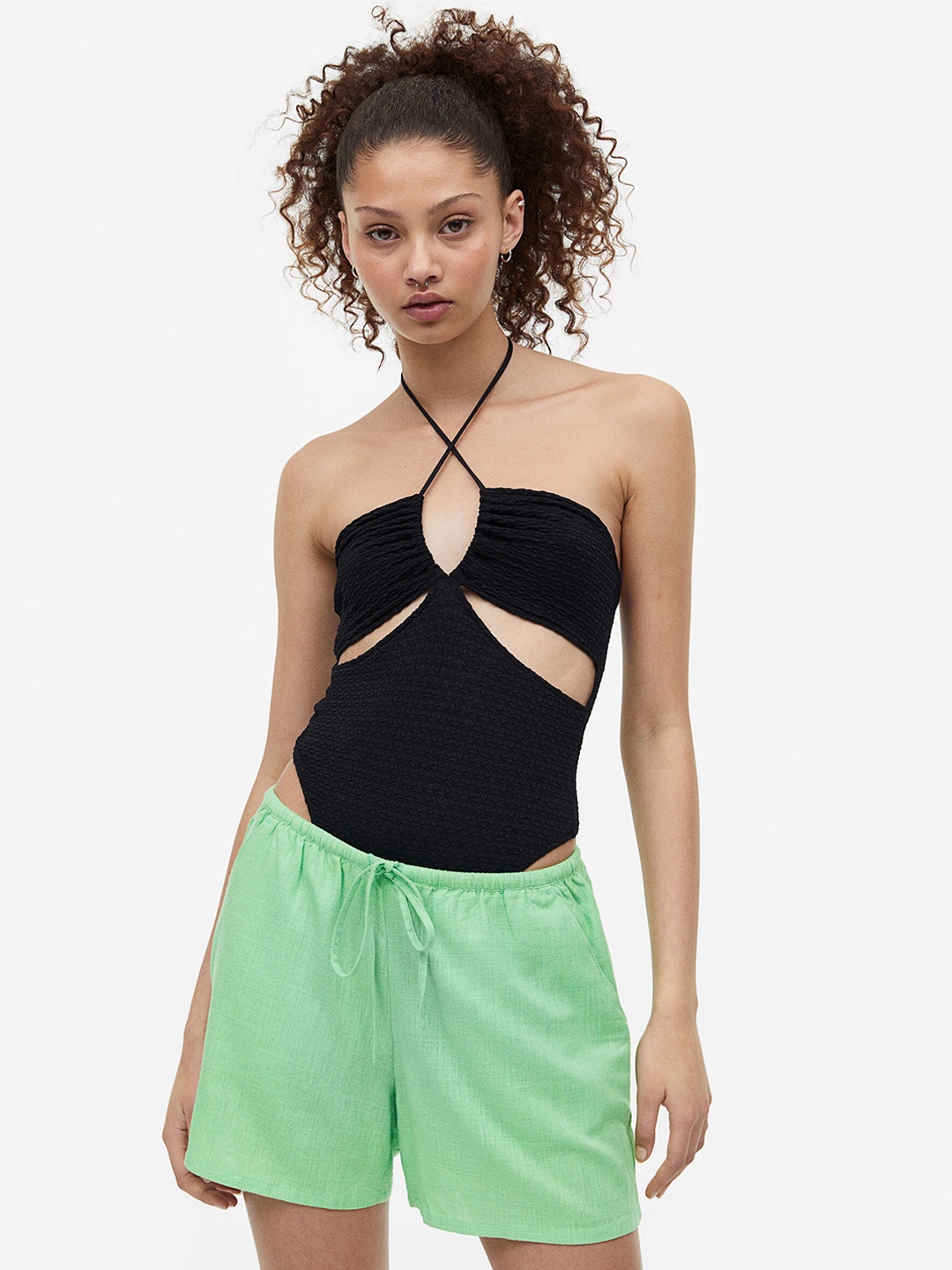 

H&M Women Cut-Out Thong Body, Black