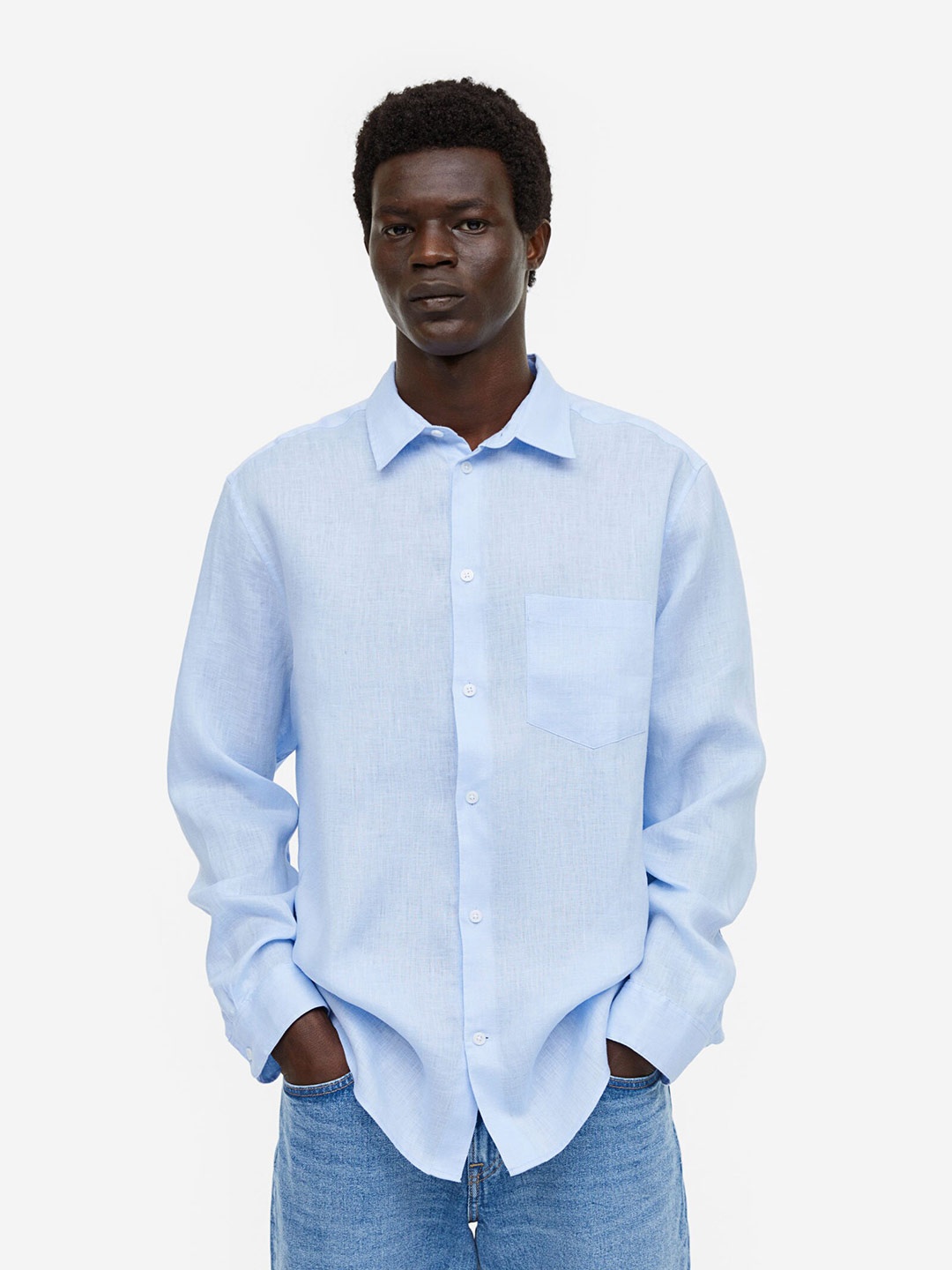 

H&M Men Essentials No 17: THE LINEN SHIRT, Blue