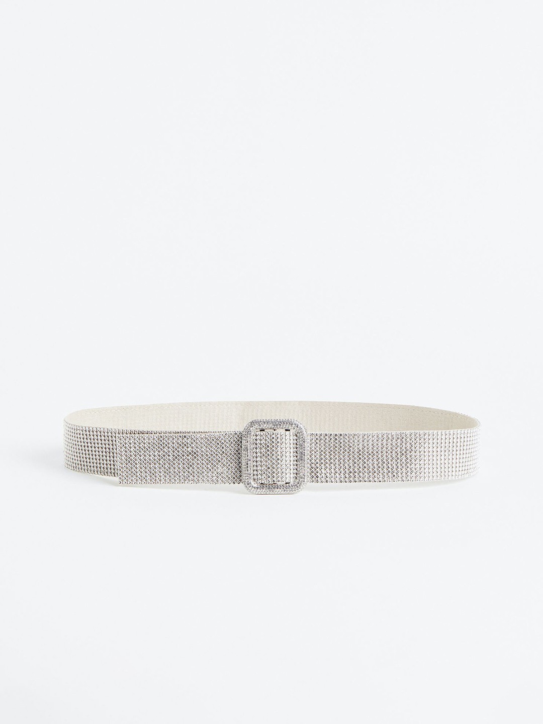 

H&M Women Rhinestone Waist Belt, Silver