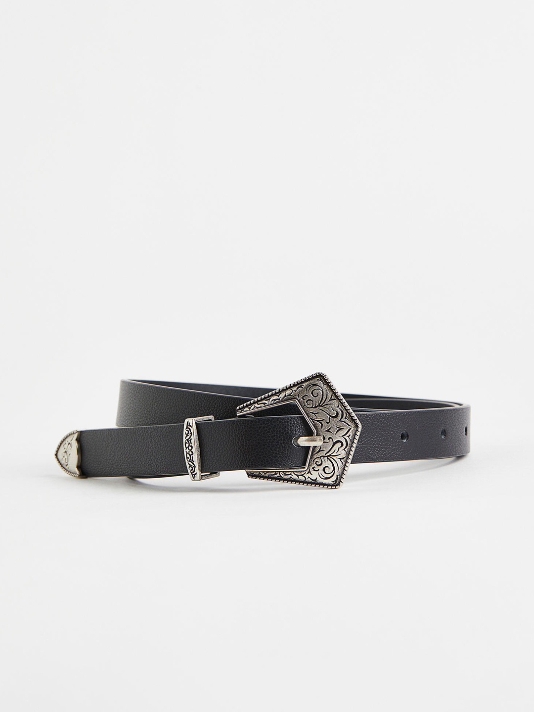 

H&M Women Big Buckle Belt, Black