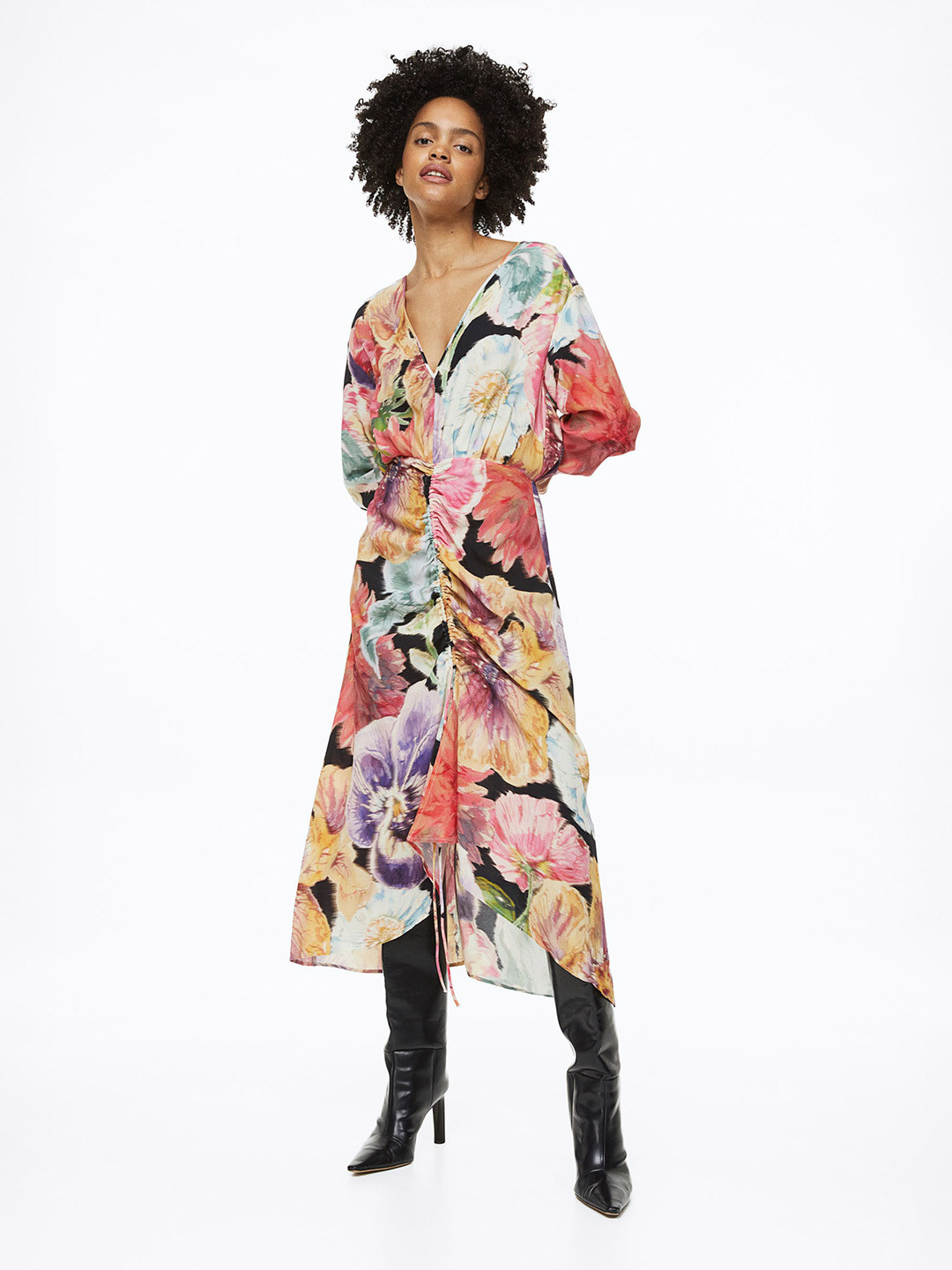 

H&M Women Drawstring-Detail Dress, Multi