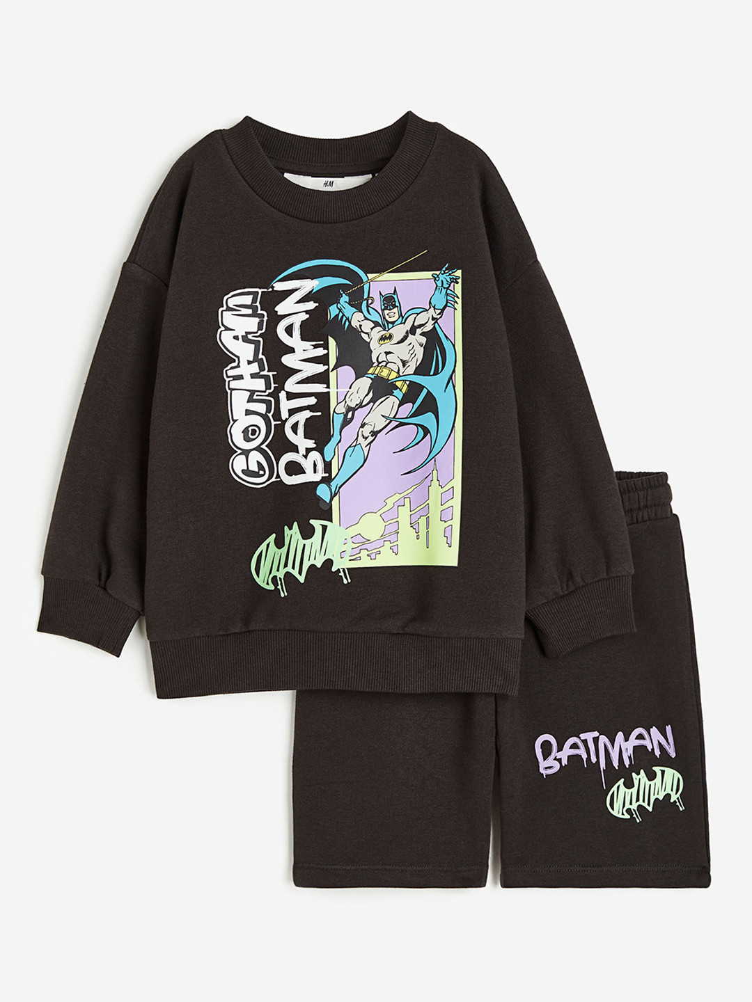 

H&M Boys 2-Piece Batman Printed Sweatshirt Set, Black