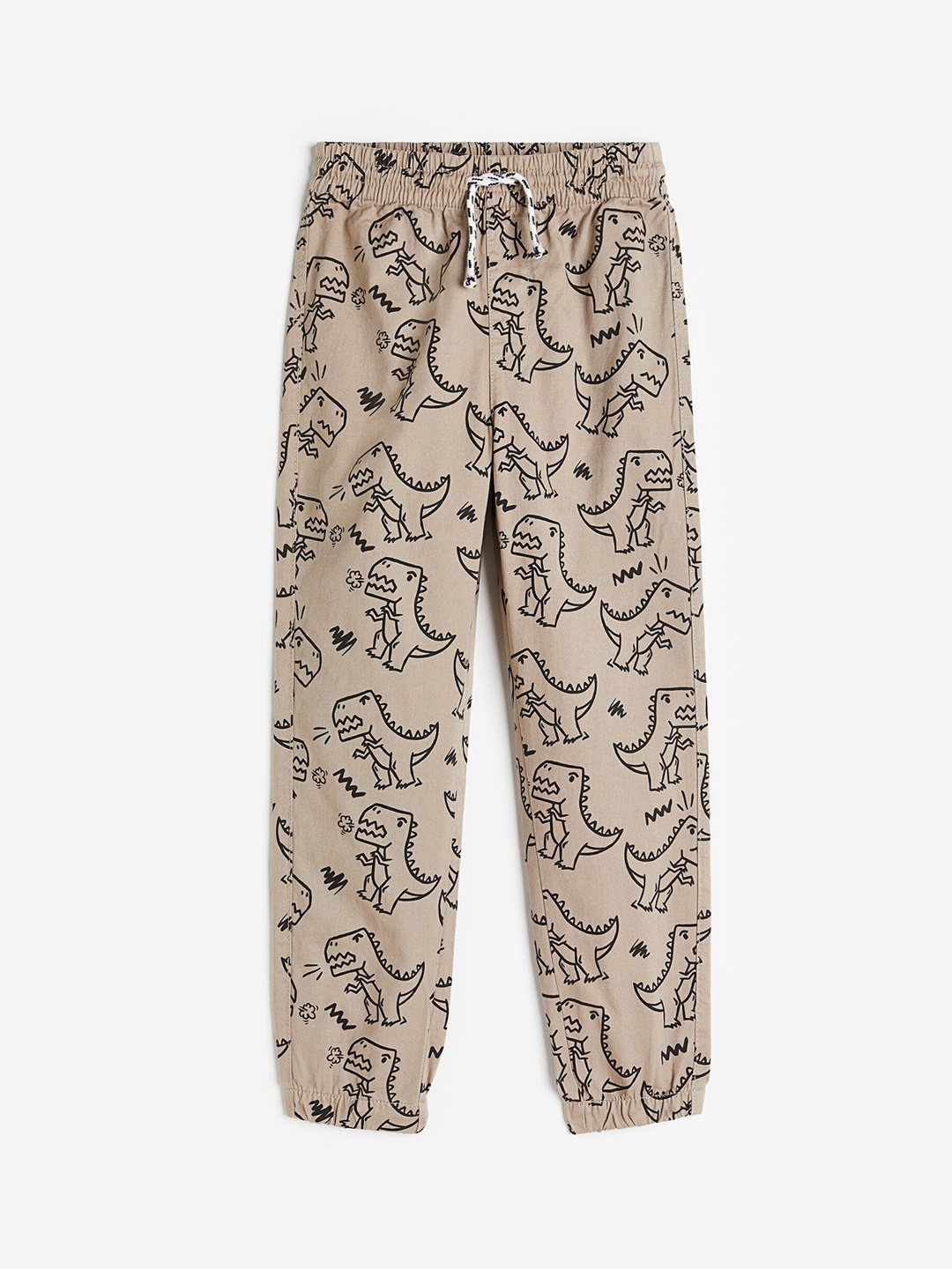 

H&M Boys Relaxed Fit Pure Cotton Joggers, Beige