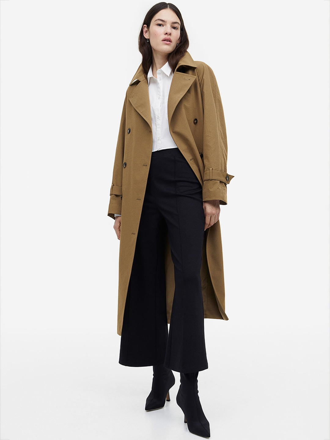 

H&M Women Wide Tailored Trousers, Black