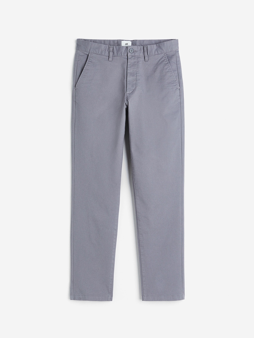 

H&M Men Slim Fit Cotton Chinos, Grey