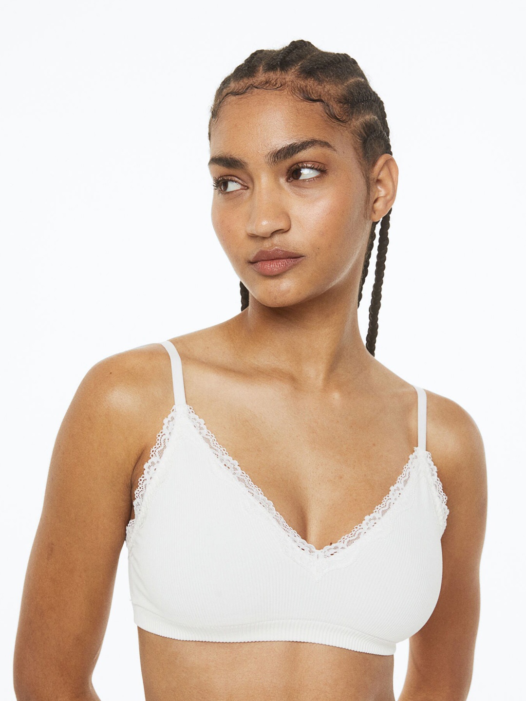 

H&M Seamless Padded Bra, White