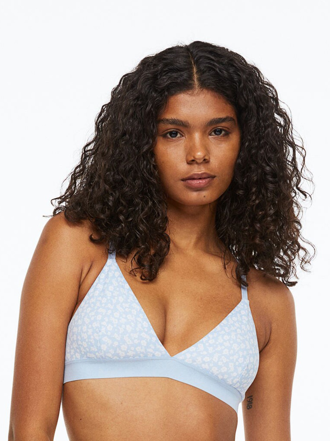 

H&M Cotton Bra Top, Blue