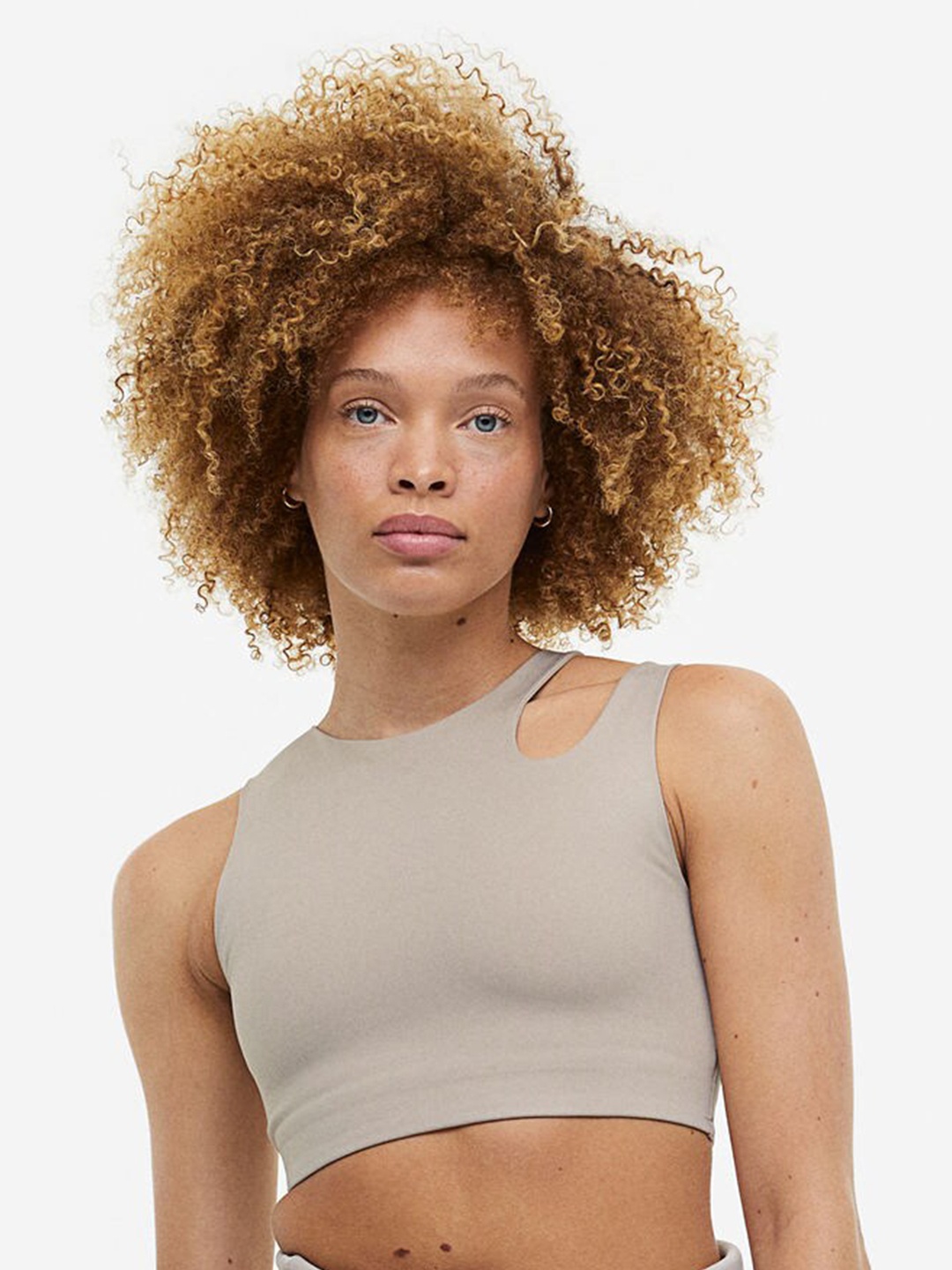 

H&M Light Support Sports Bralette, Beige