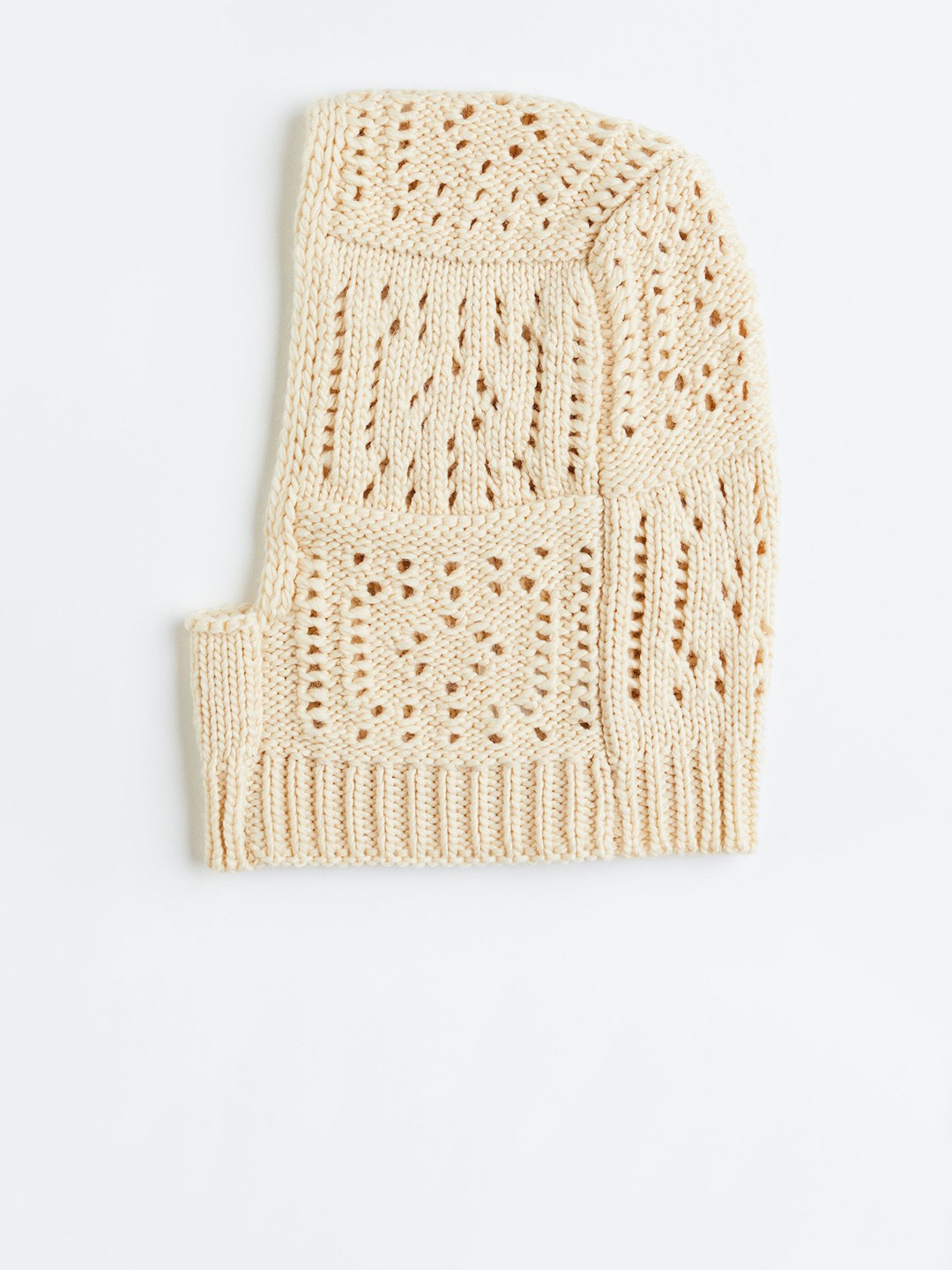 

H&M Women Crochet-Look Balaclava, Beige