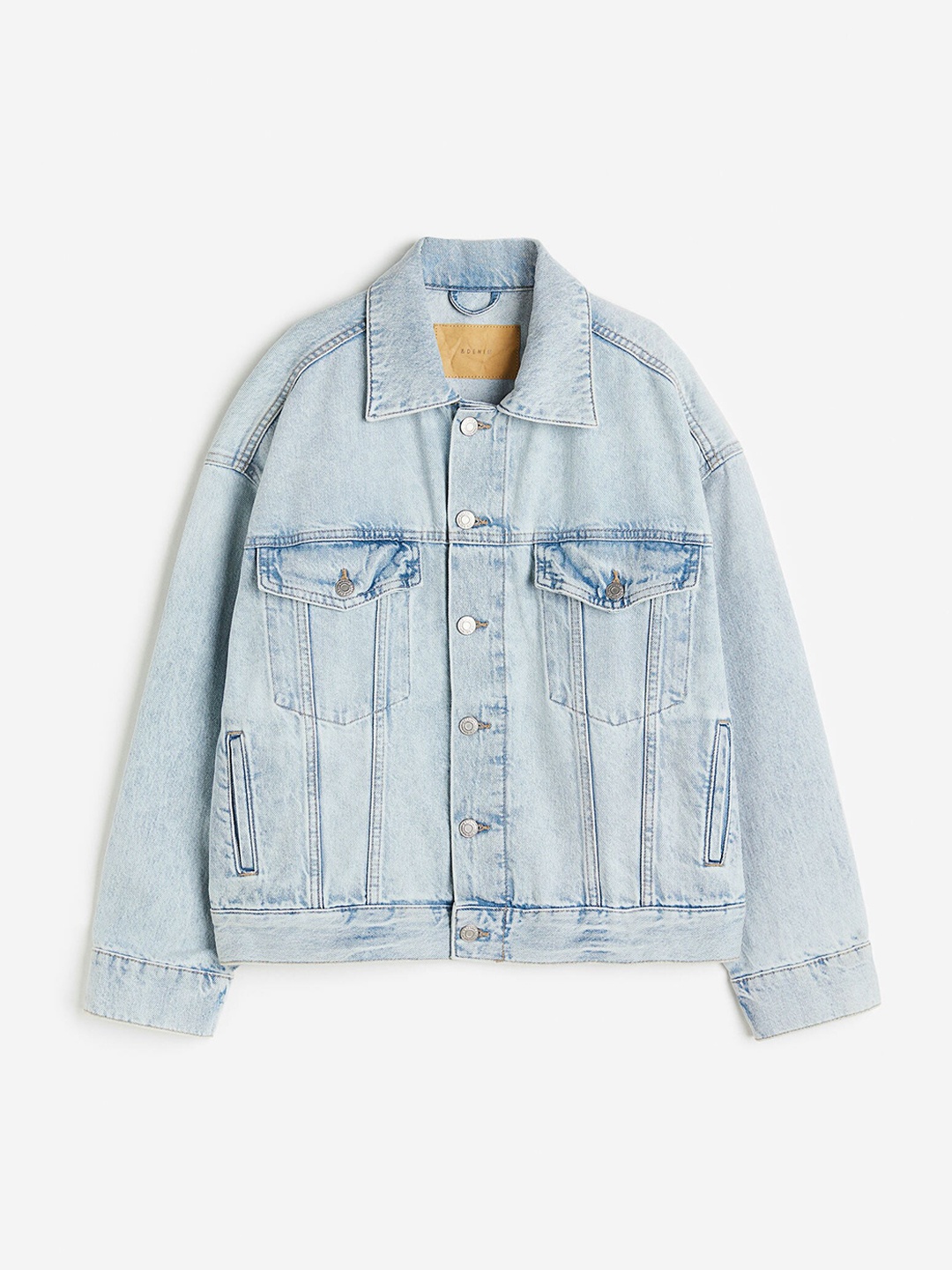 

H&M Women Oversized Denim Jacket, Blue