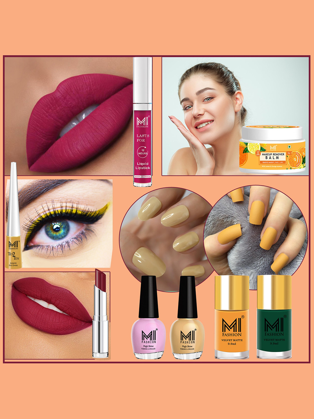 

MI FASHION 8 Pcs Premium Makeup Gift Set - Combo B218, Multi