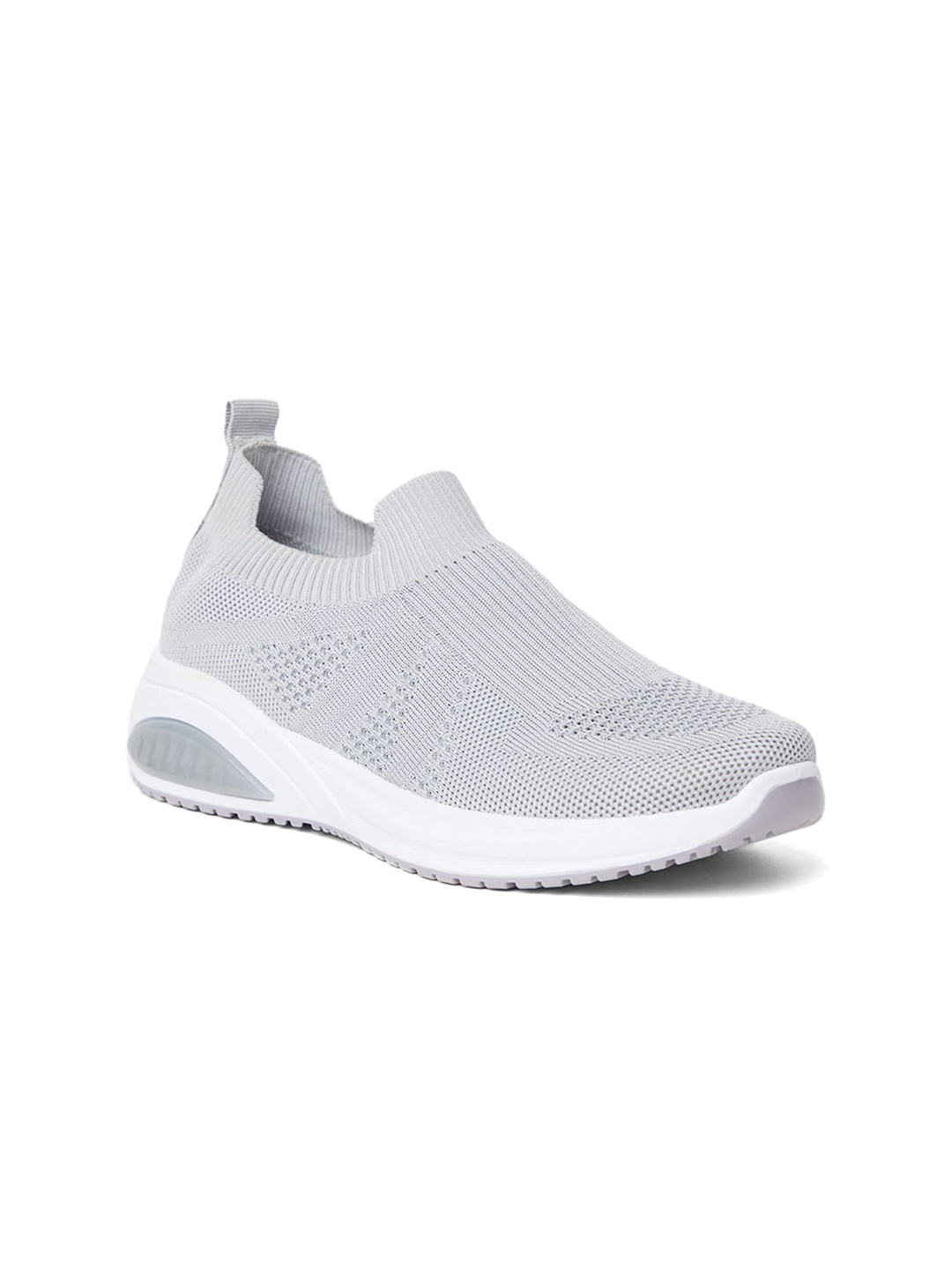 

MOZAFIA Women Woven Design Slip-On Sneakers, Grey