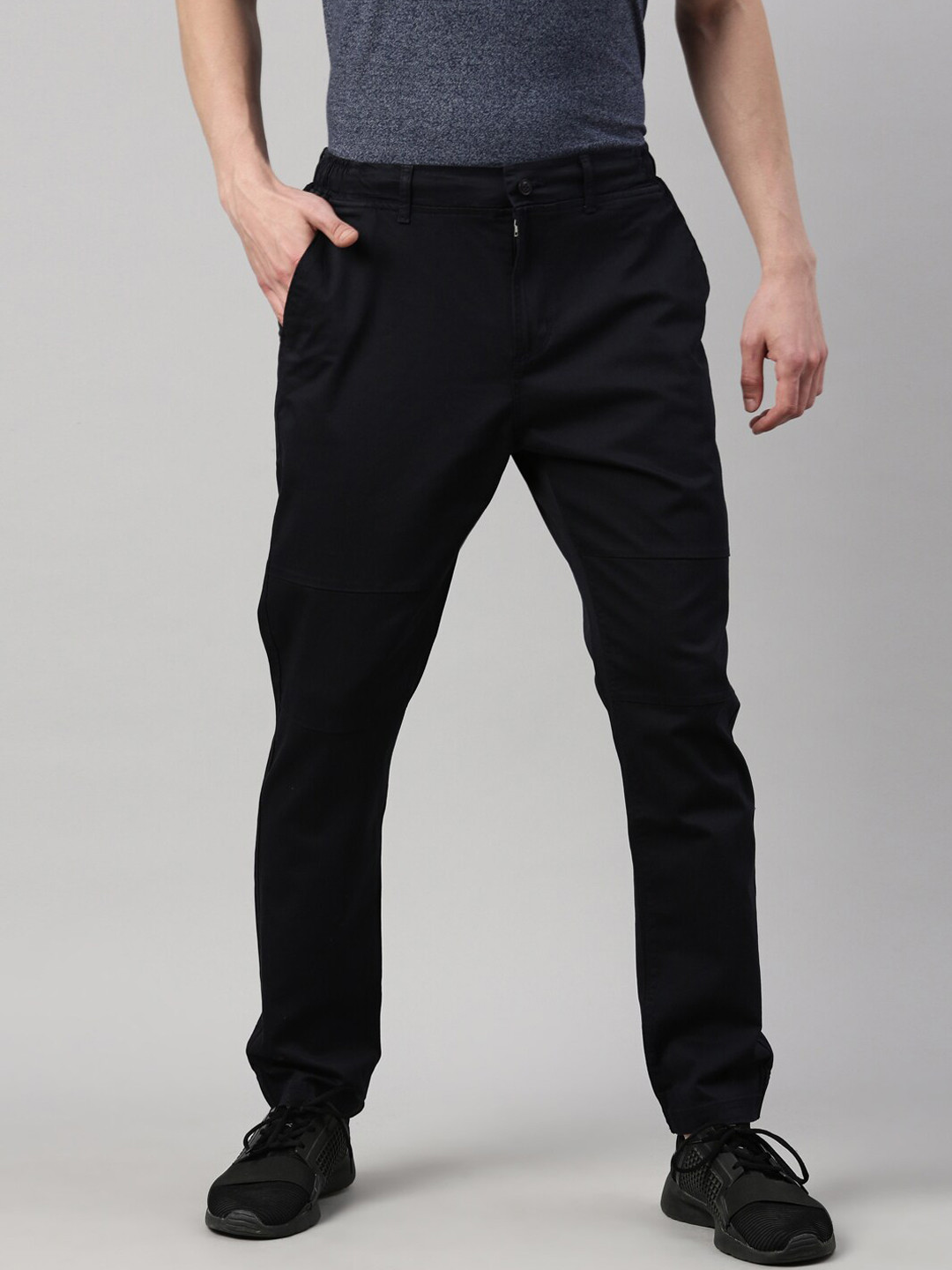 

Proline Men Mid Rise Cotton Sports Track Pants, Navy blue