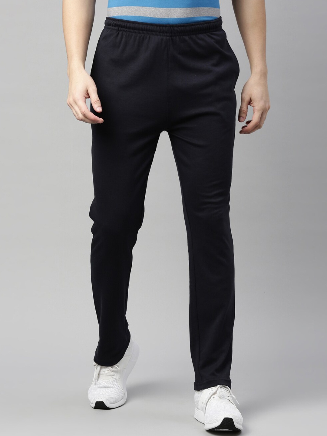 

Proline Men Mid Rise Cotton Sports Track Pants, Navy blue