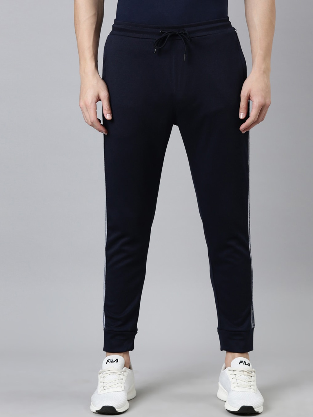 

Proline Cotton Mid Rise Regular-Fit Joggers, Navy blue