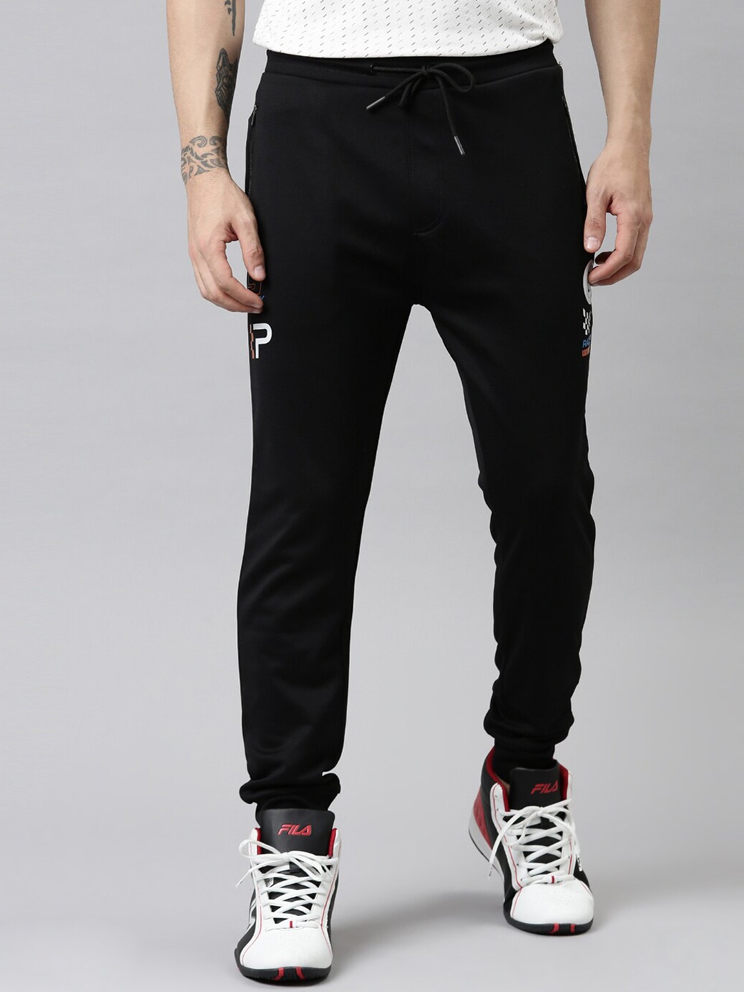 

Proline Men Mid Rise Cotton Track Pants, Black