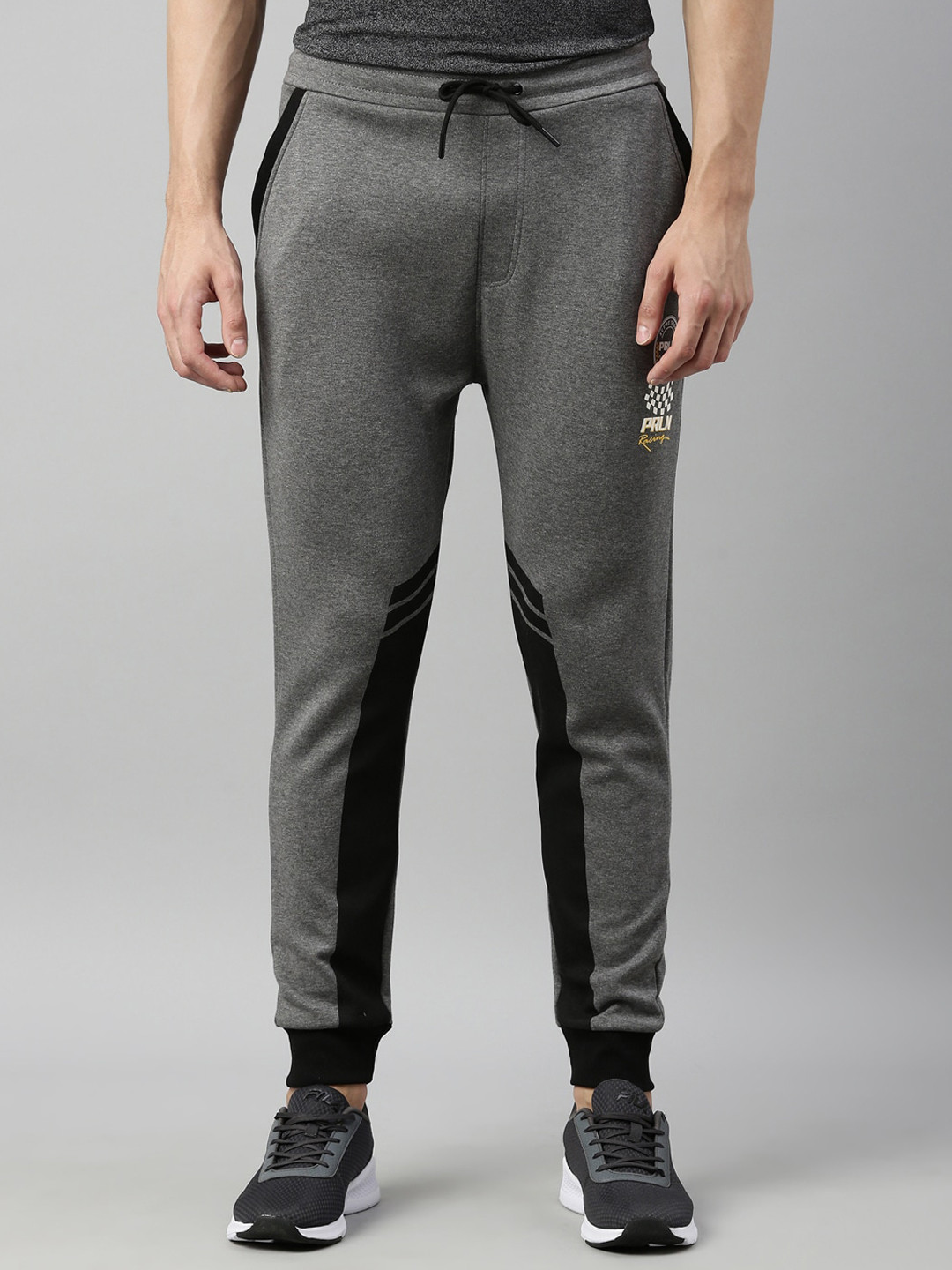 

Proline Men Mid-Rise Cotton Joggers, Grey