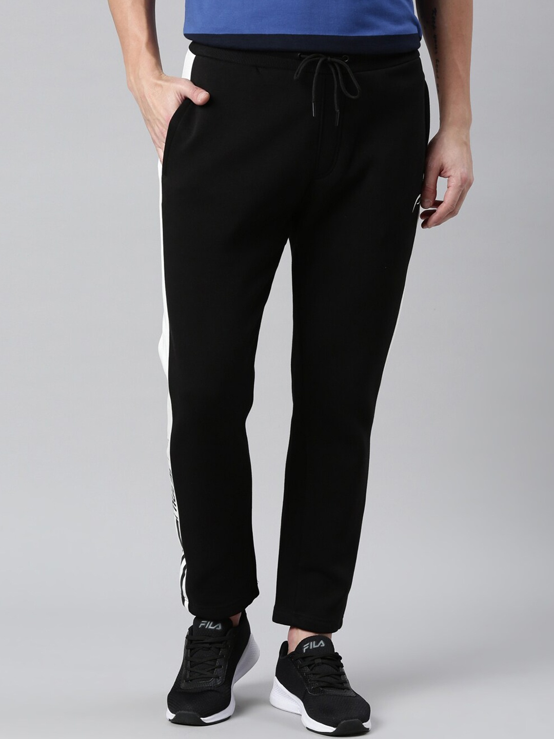 

Proline Men Mid-Rise Cotton Track Pants, Black