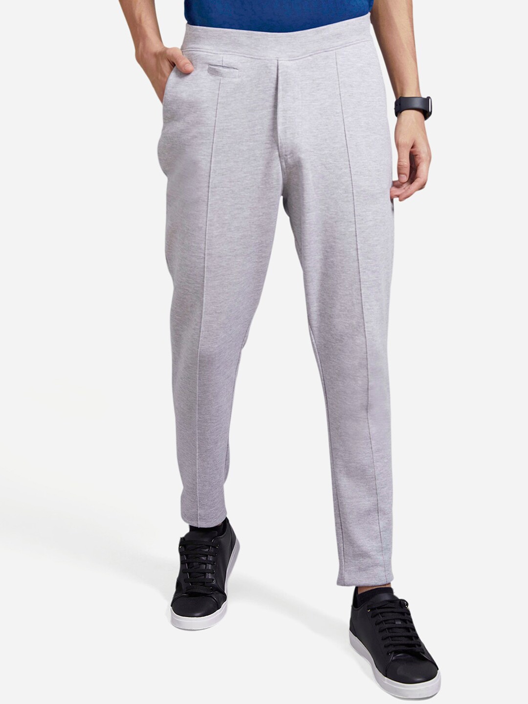

Proline Men Cotton Mid-Rise Track Pants, Grey