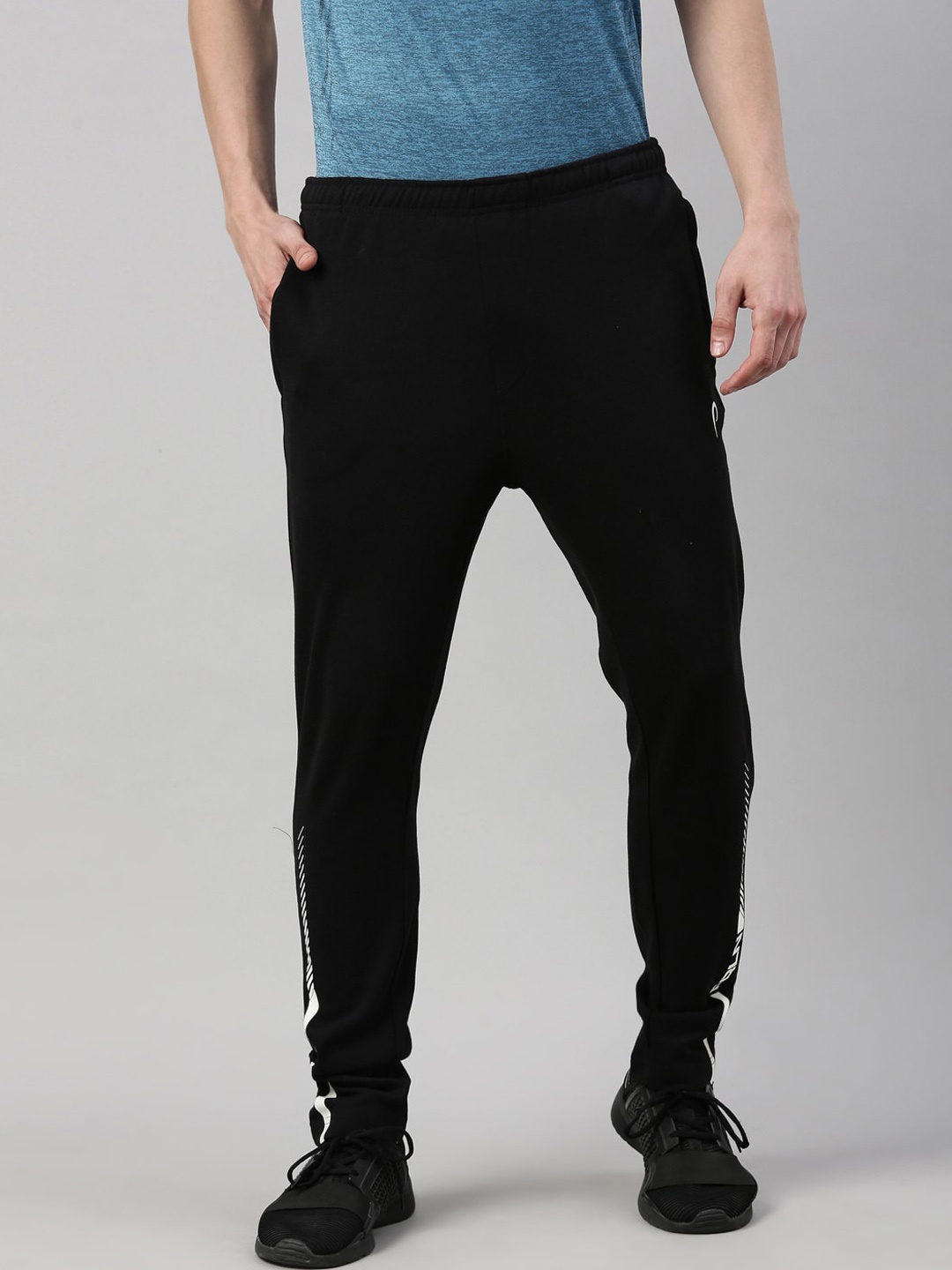 

Proline Men logo Printed Cotton Track Pants, Black