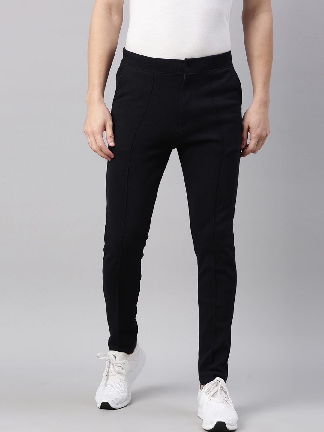 

Proline ss-22 Men Solid Track Pants, Navy blue