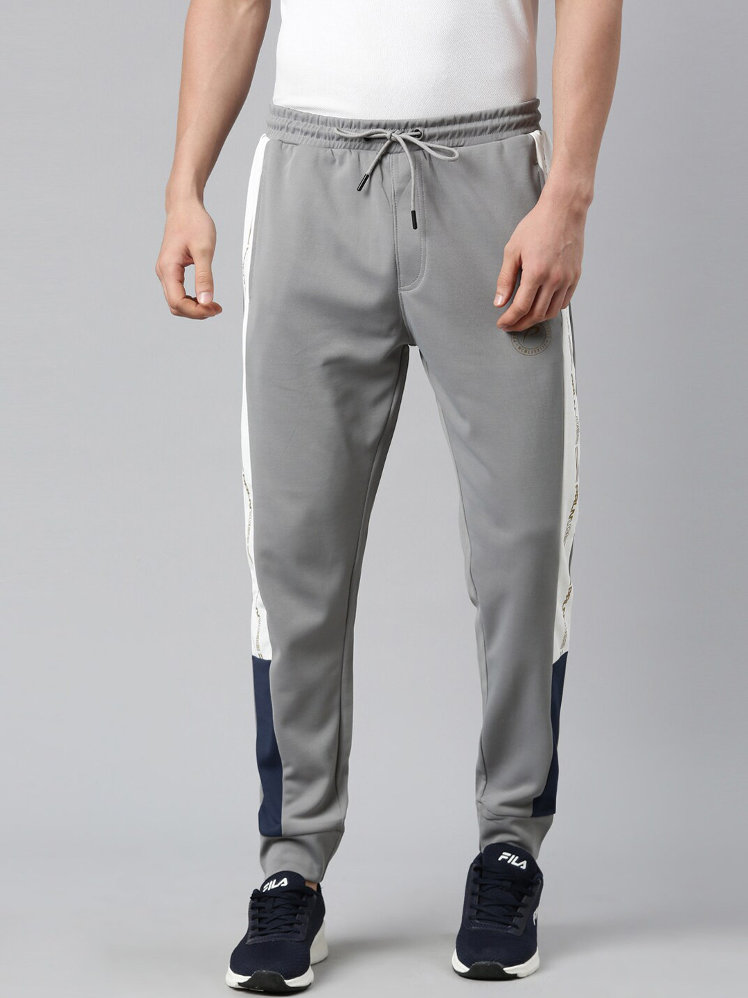 

Proline Men Pure Cotton Mid-Rise Joggers, Grey