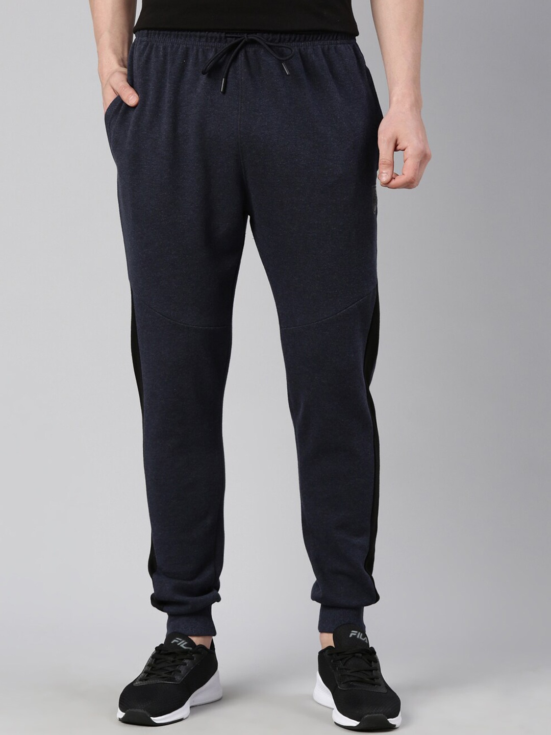 

Proline Men Cotton Mid-Rise Joggers, Black