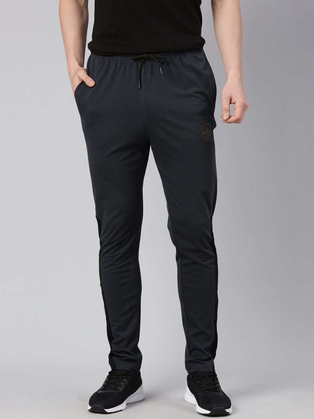 

Proline Men Cotton Mid-Rise Track Pants, Grey