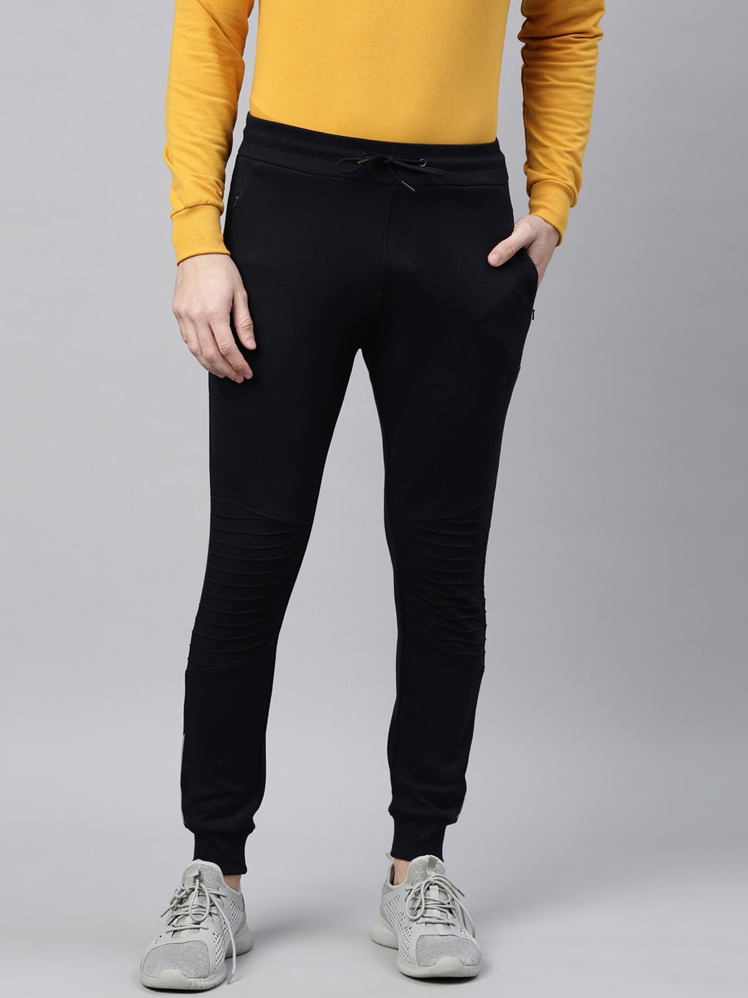 

Proline Men Cotton Mid-Rise Jogger, Navy blue