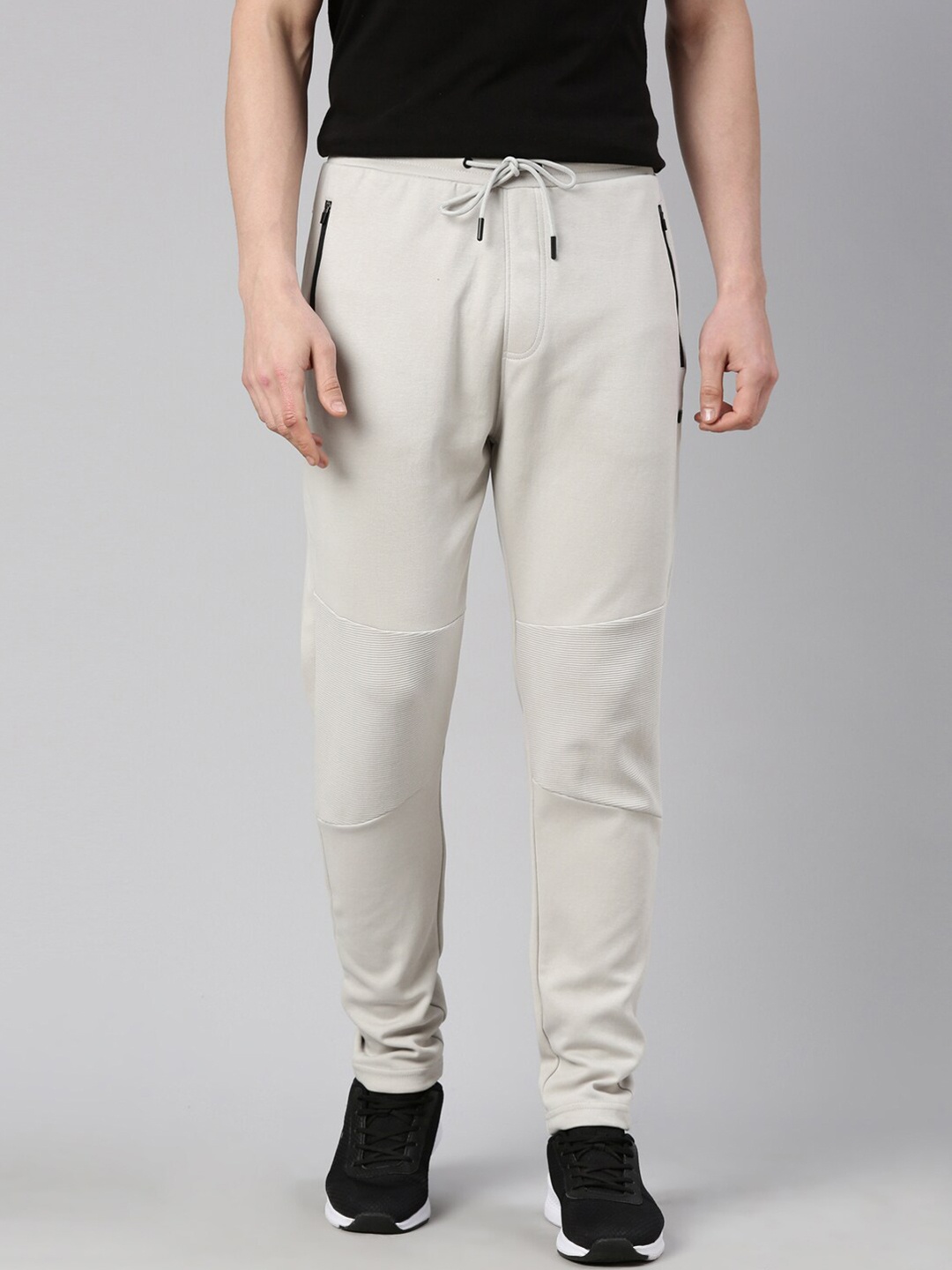 

Proline Men Cotton Mid-Rise Track Pants, Off white