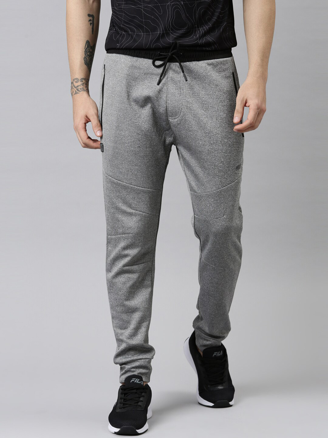 

Proline Men Cotton Mid-Rise Joggers, Grey