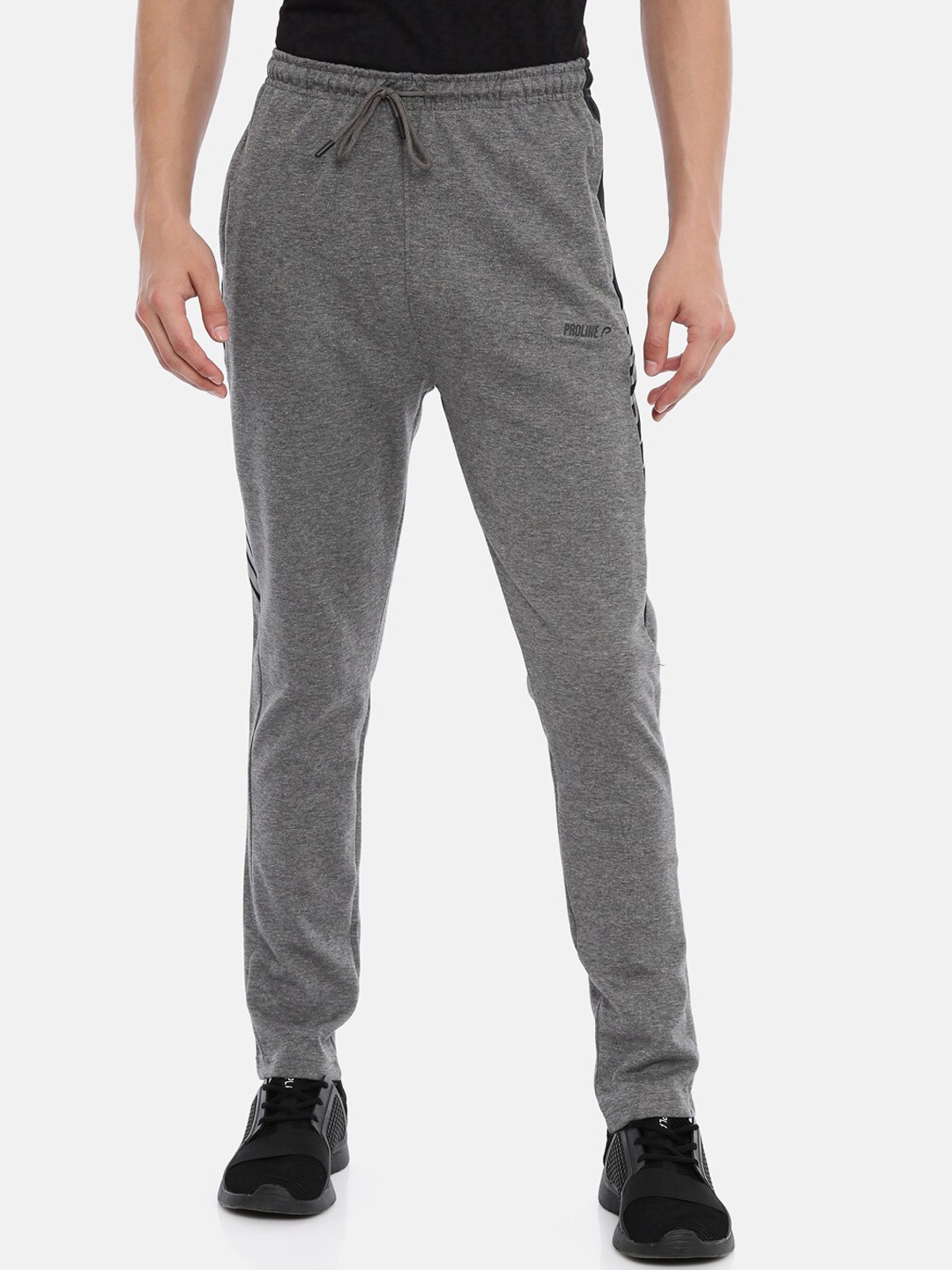 

Proline Men Cotton Mid-Rise Track Pants, Grey